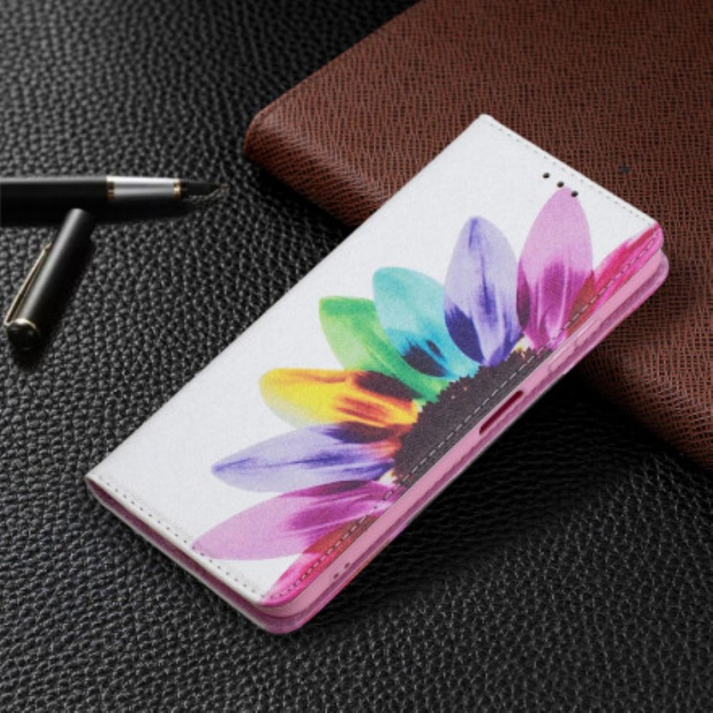 Schutzhülle Für Samsung Galaxy A22 5G Flip Case Aquarell Blume