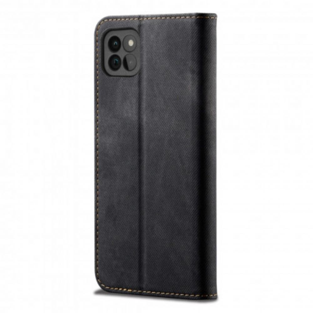 Schutzhülle Für Samsung Galaxy A22 5G Flip Case Jeansstoff