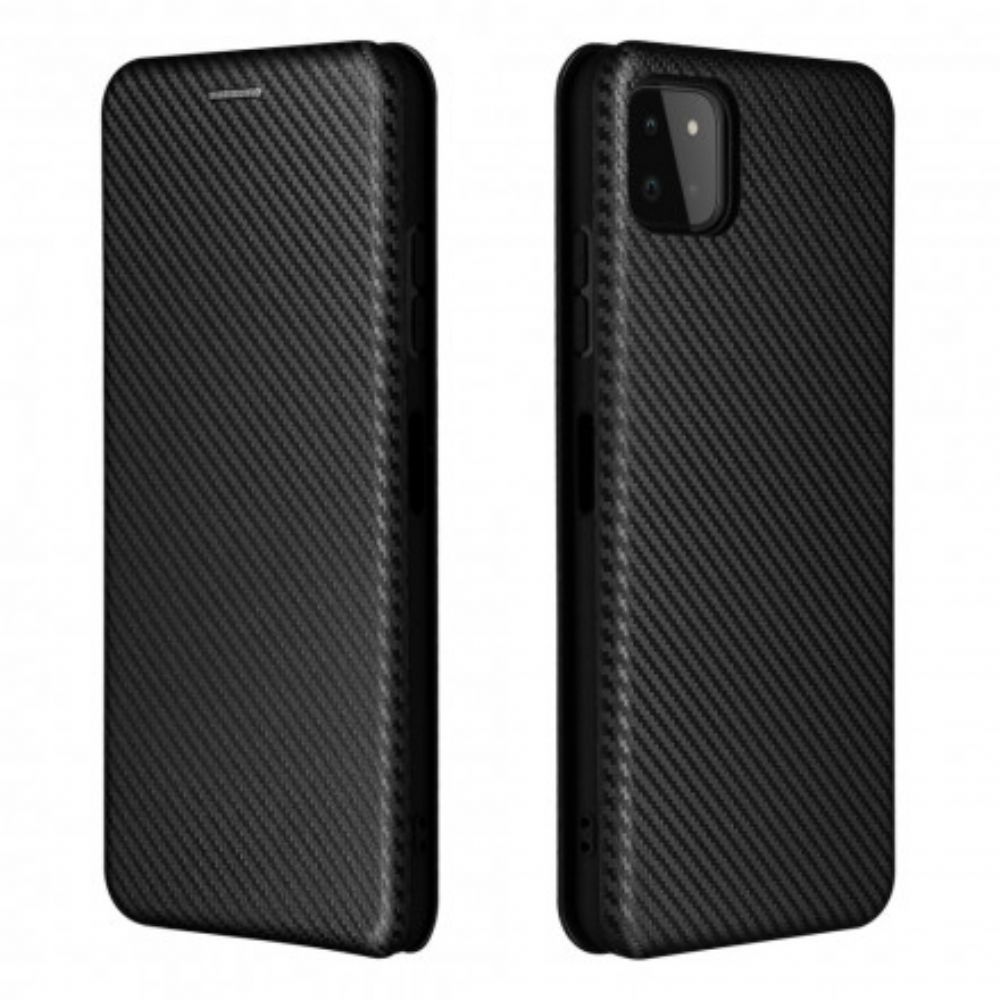 Schutzhülle Für Samsung Galaxy A22 5G Flip Case Kohlefaser