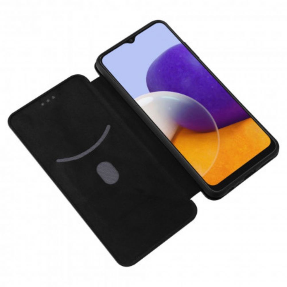 Schutzhülle Für Samsung Galaxy A22 5G Flip Case Kohlefaser