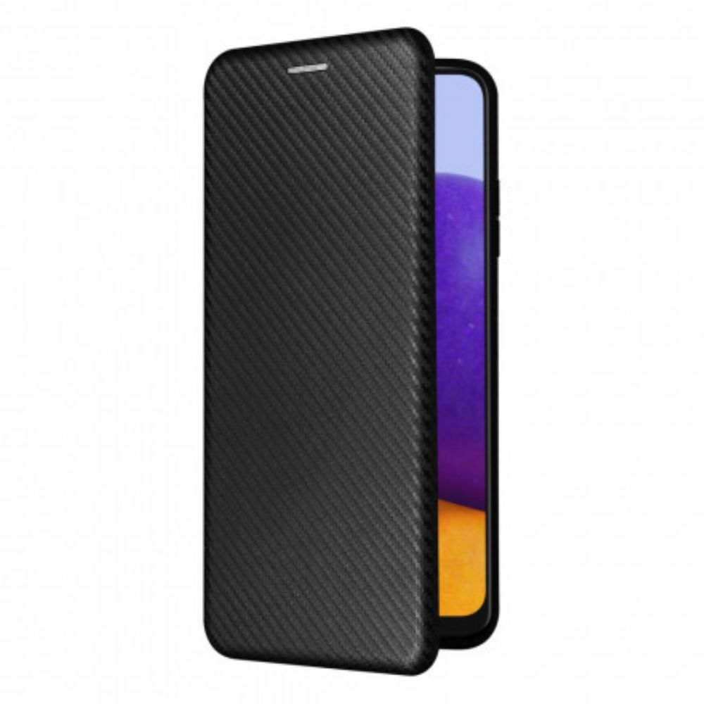 Schutzhülle Für Samsung Galaxy A22 5G Flip Case Kohlefaser