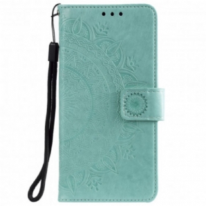 Flip Case Für Moto G9 Play Sonnen-mandala