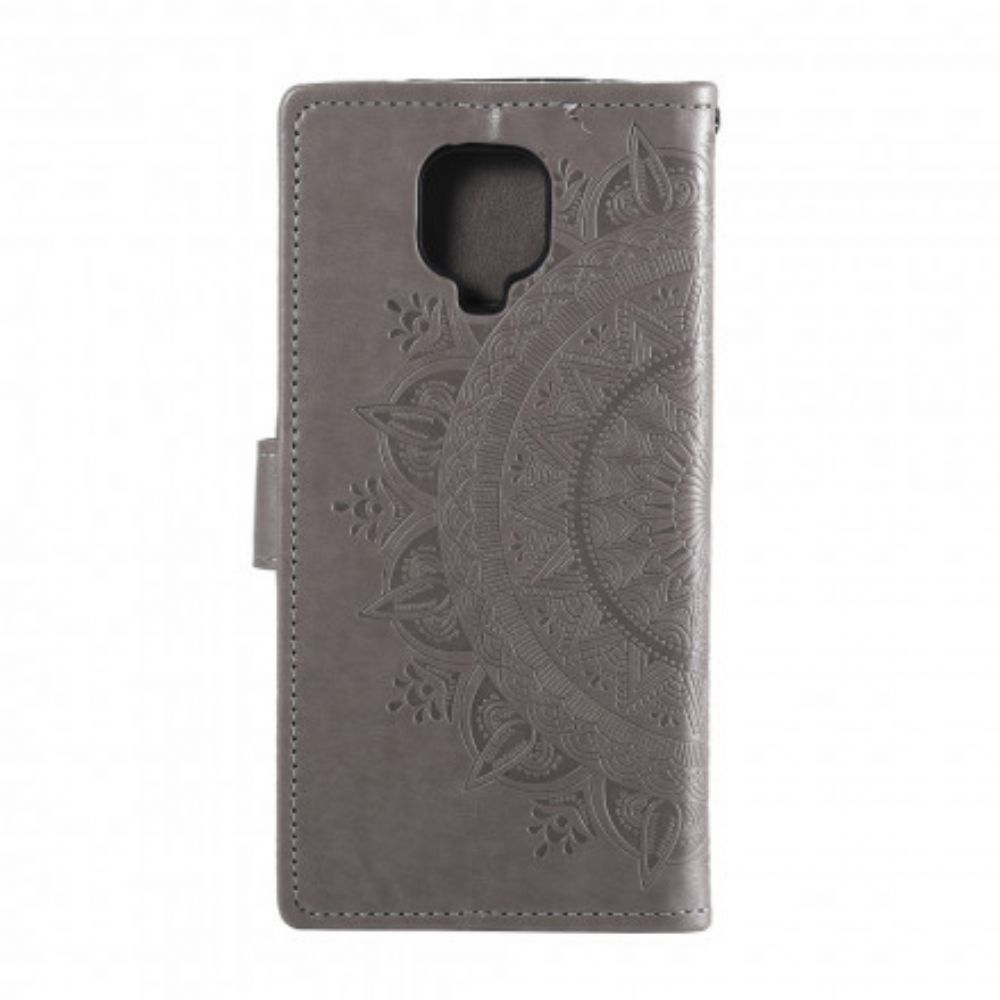 Flip Case Für Moto G9 Play Sonnen-mandala