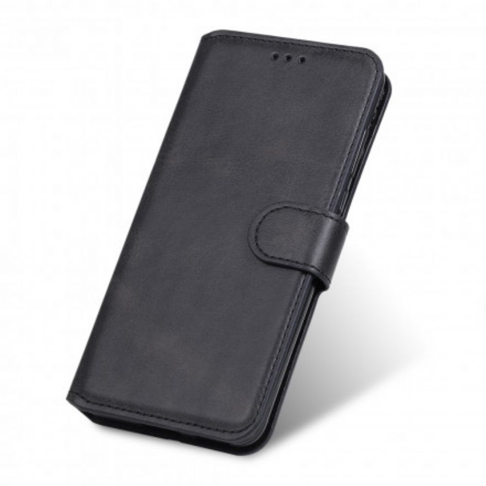 Flip Case Für Moto G9 Play Style Lederdesign