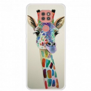 Hülle Für Moto G9 Play Bunte Giraffe