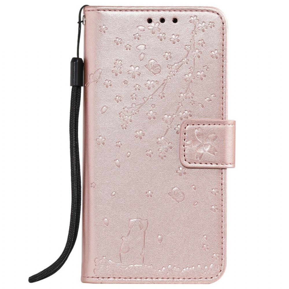 Flip Case Für OnePlus 7T Mit Kordel Strap Reverie