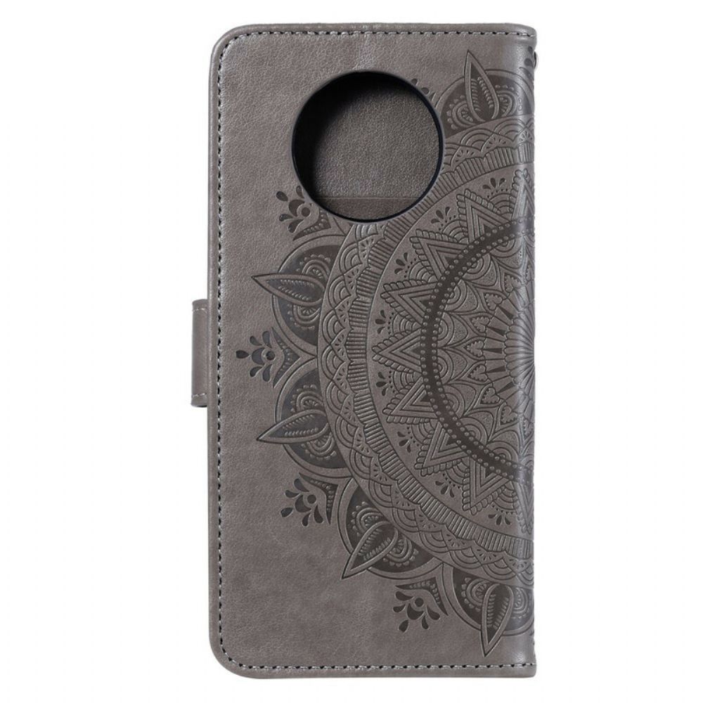 Flip Case Für OnePlus 7T Sonnen-mandala