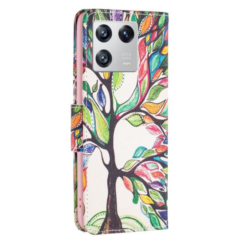 Flip Case Für Xiaomi 13 Aquarellbaum