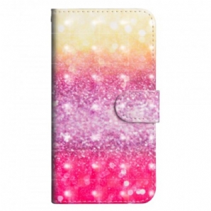 Flip Case Für Huawei Y6 2024 / Honor 8A Magentafarbener Glitzerverlauf