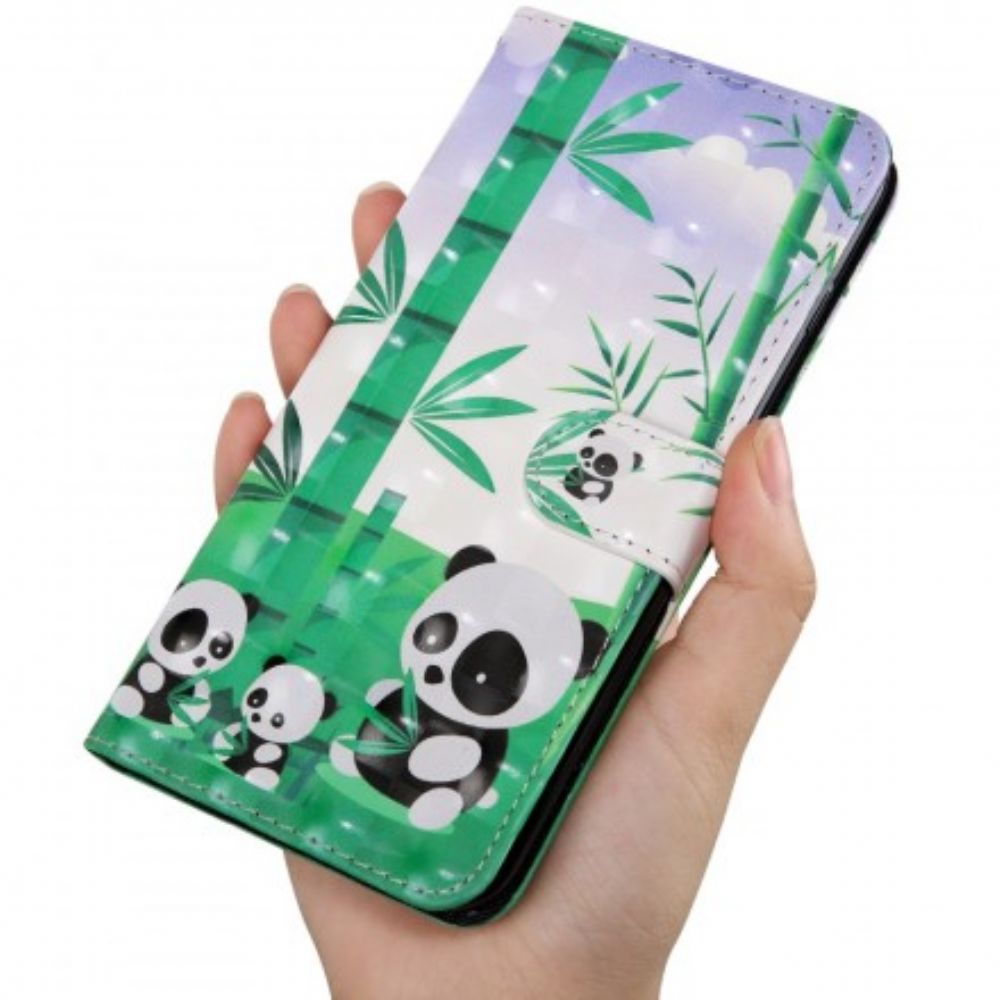 Flip Case Für Huawei Y6 2024 / Honor 8A Panda-familie