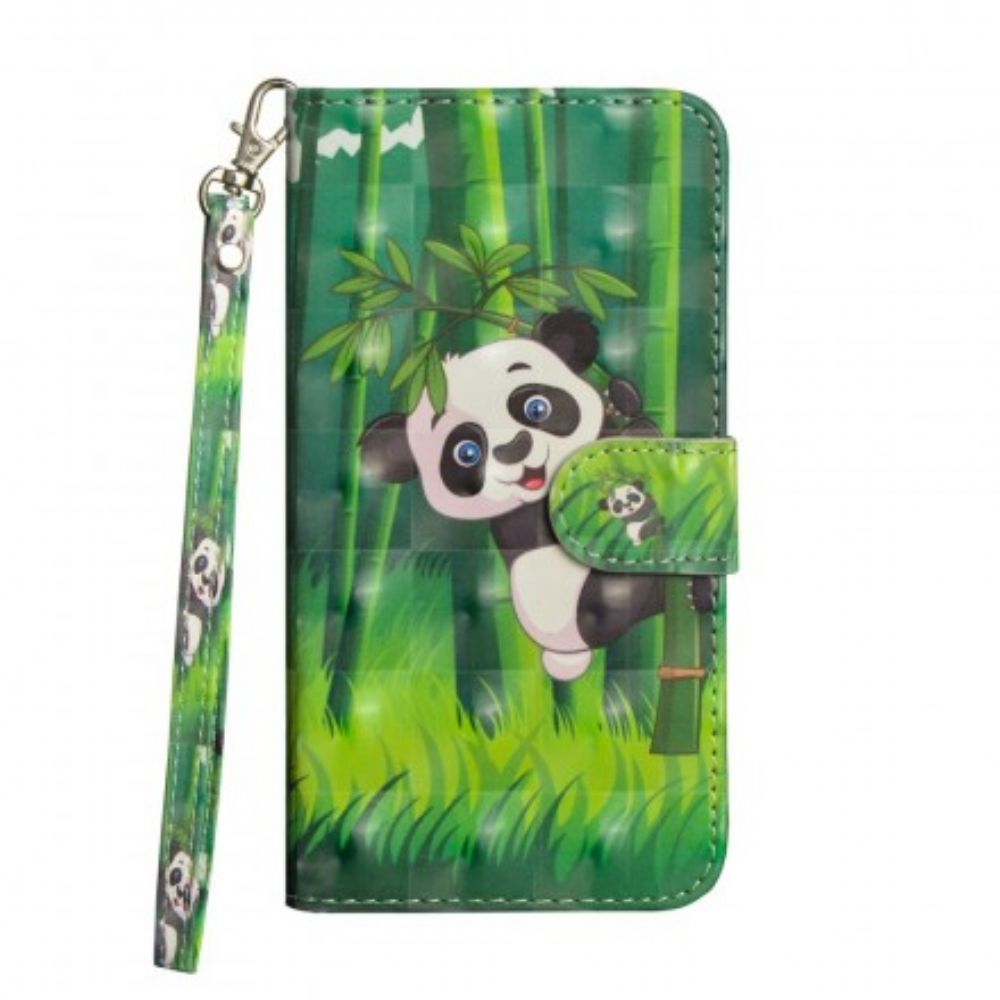 Flip Case Für Huawei Y6 2024 / Honor 8A Panda Und Bambus