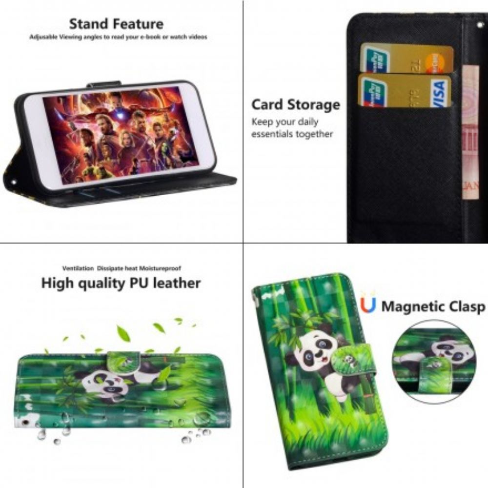 Flip Case Für Huawei Y6 2024 / Honor 8A Panda Und Bambus