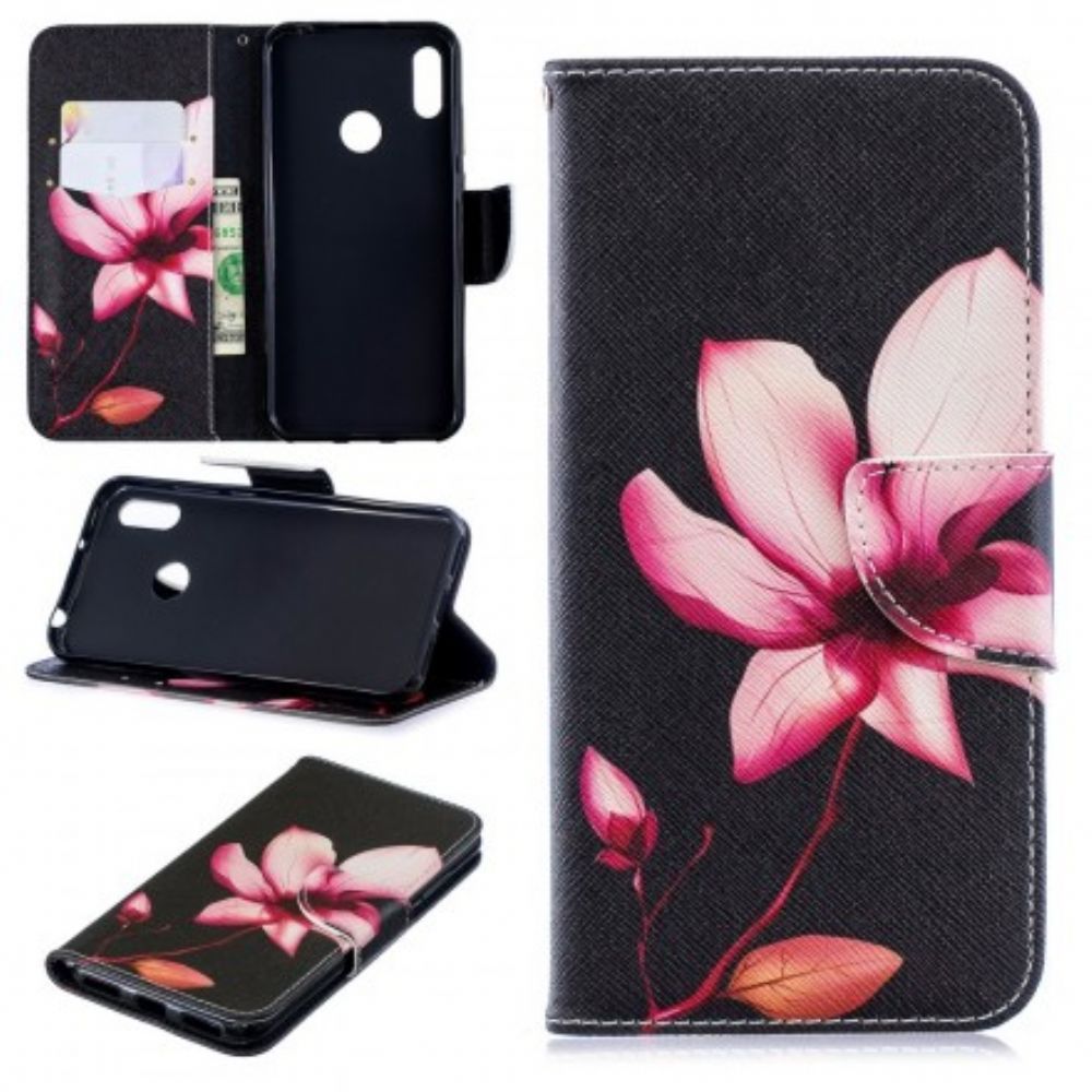 Flip Case Für Huawei Y6 2024 / Honor 8A Rosa Blume