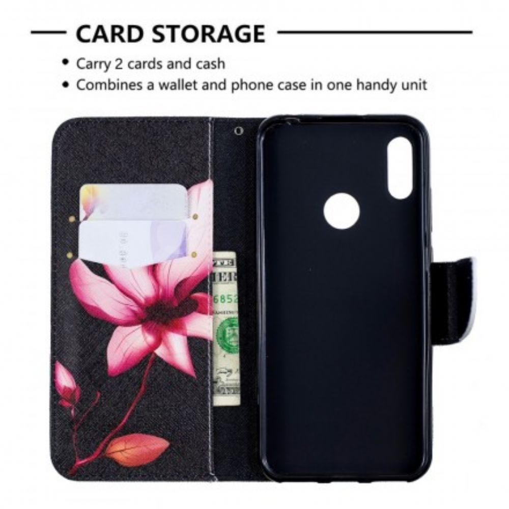 Flip Case Für Huawei Y6 2024 / Honor 8A Rosa Blume