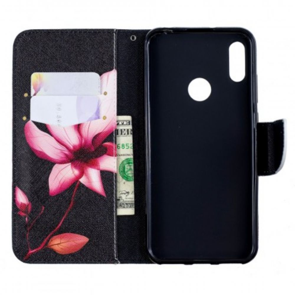 Flip Case Für Huawei Y6 2024 / Honor 8A Rosa Blume