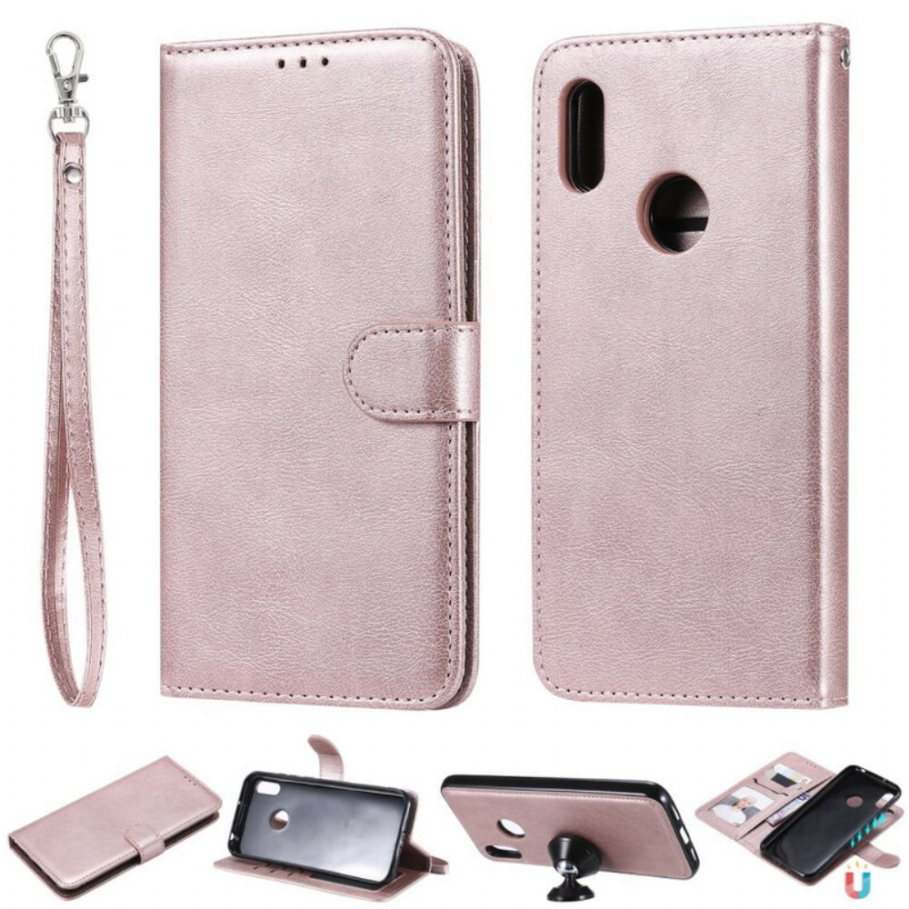 Hülle Flip Case Für Huawei Y6 2024 / Honor 8A Mit Kordel Abnehmbarer Riemen