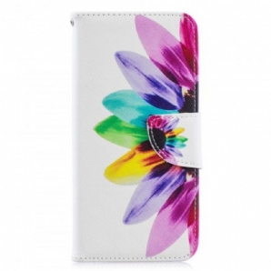 Lederhüllen Für Huawei Y6 2024 / Honor 8A Aquarell Blume