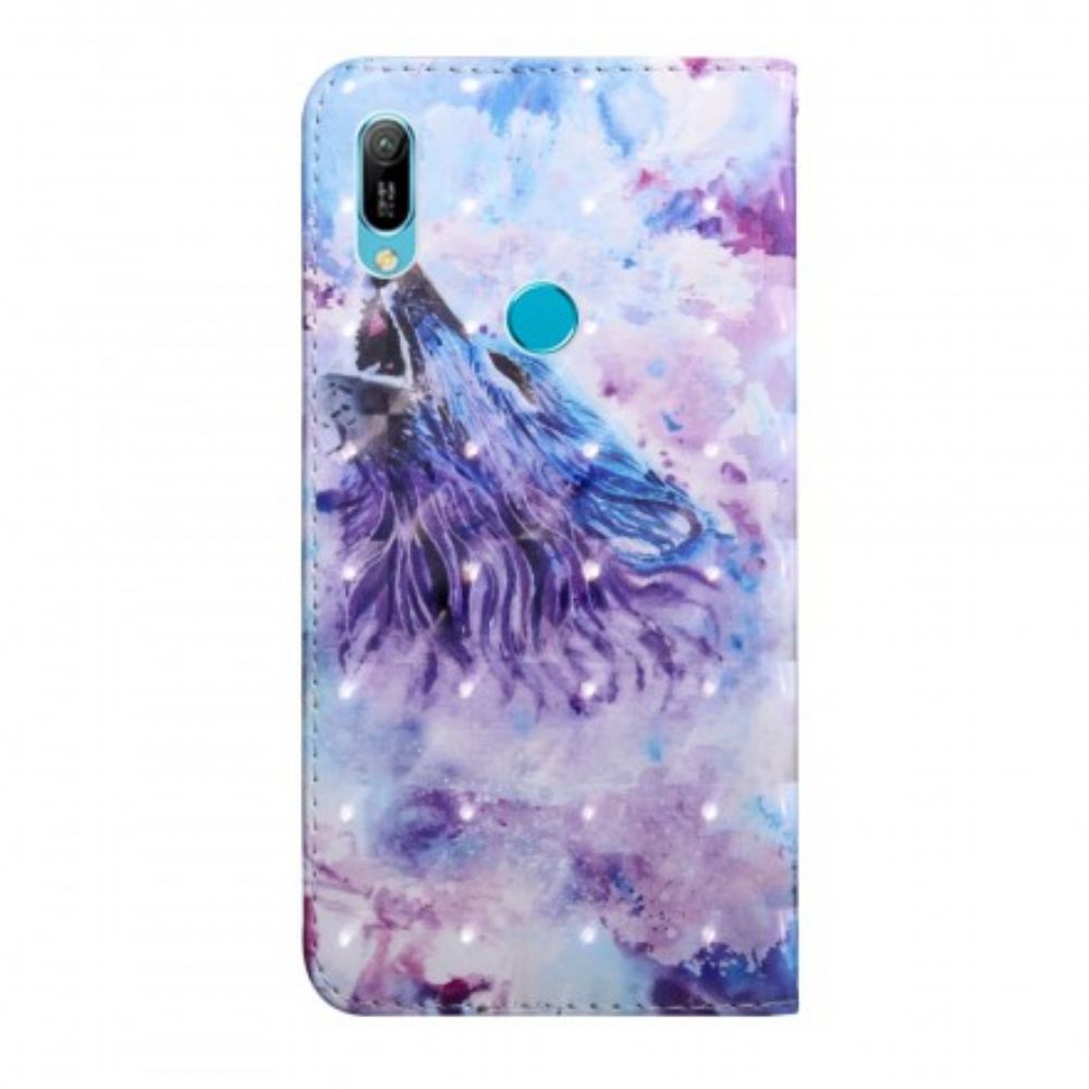 Lederhüllen Für Huawei Y6 2024 / Honor 8A Aquarell Wolf