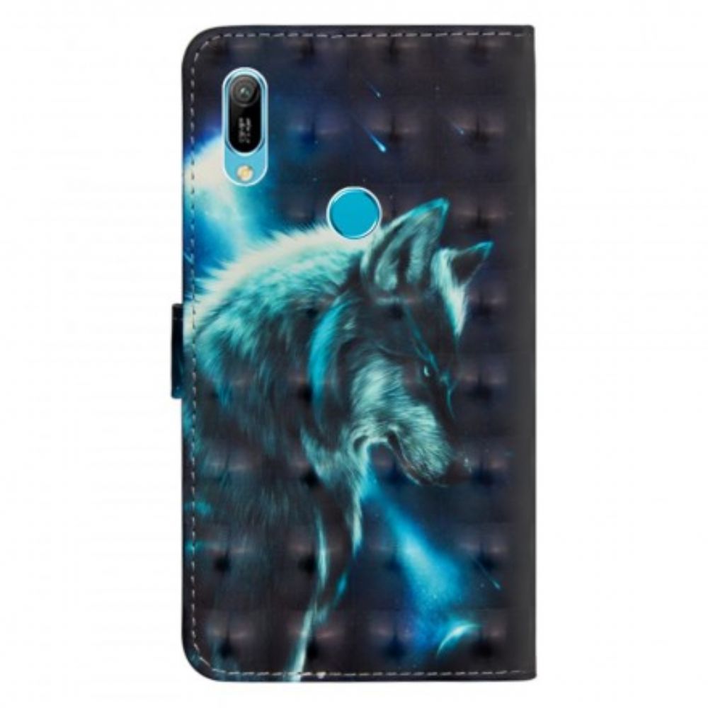 Lederhüllen Für Huawei Y6 2024 / Honor 8A Majestätischer Wolf