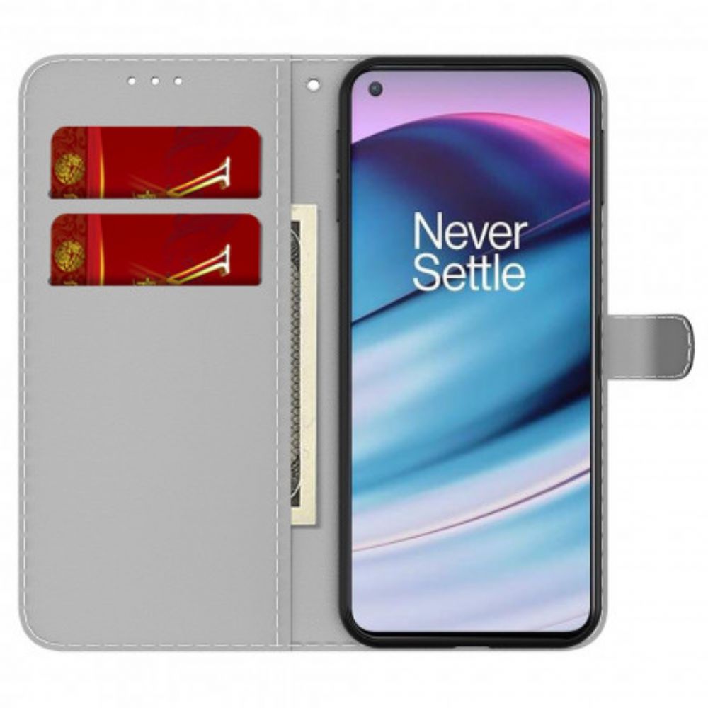 Flip Case Für OnePlus Nord CE 5G Abstraktes Muster