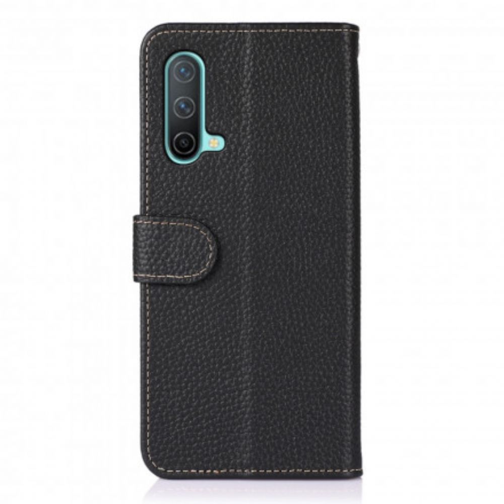 Flip Case Für OnePlus Nord CE 5G Leder Litschi Khazneh Rfid