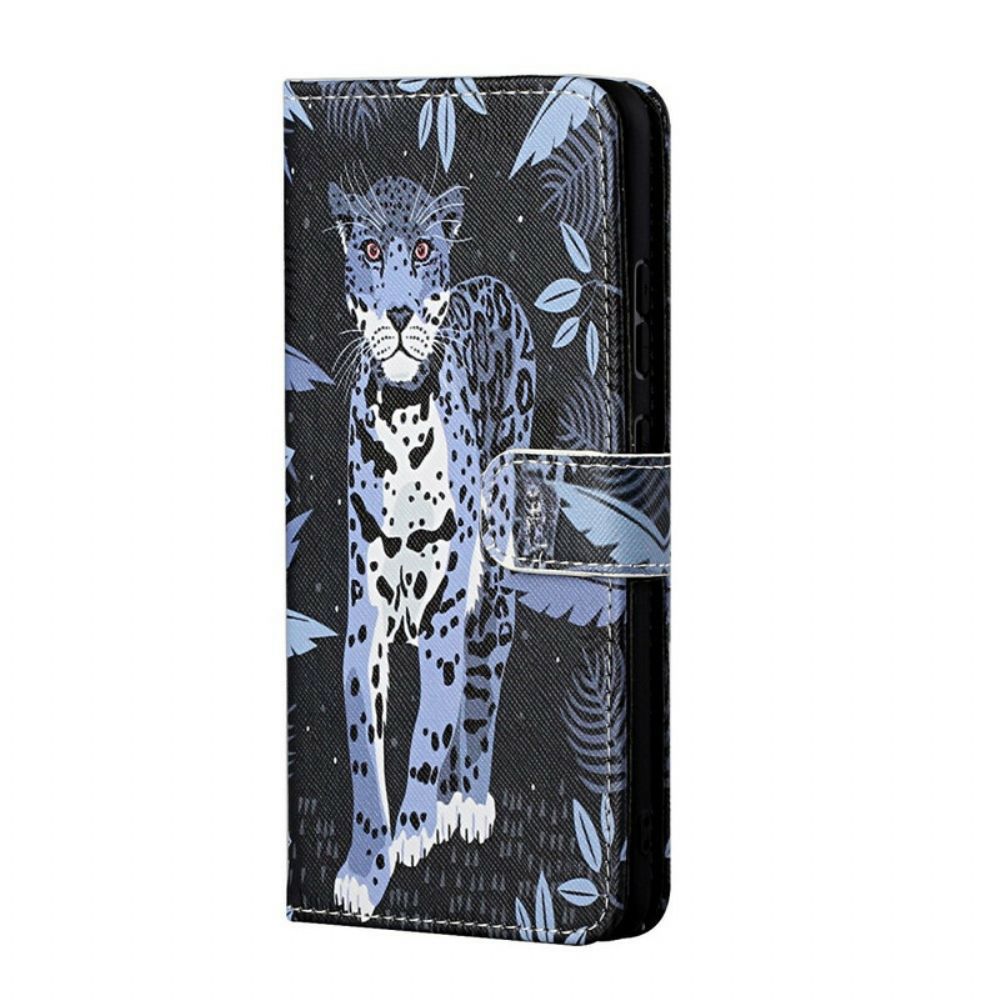 Flip Case Für OnePlus Nord CE 5G Mit Kordel Tanga Leopard