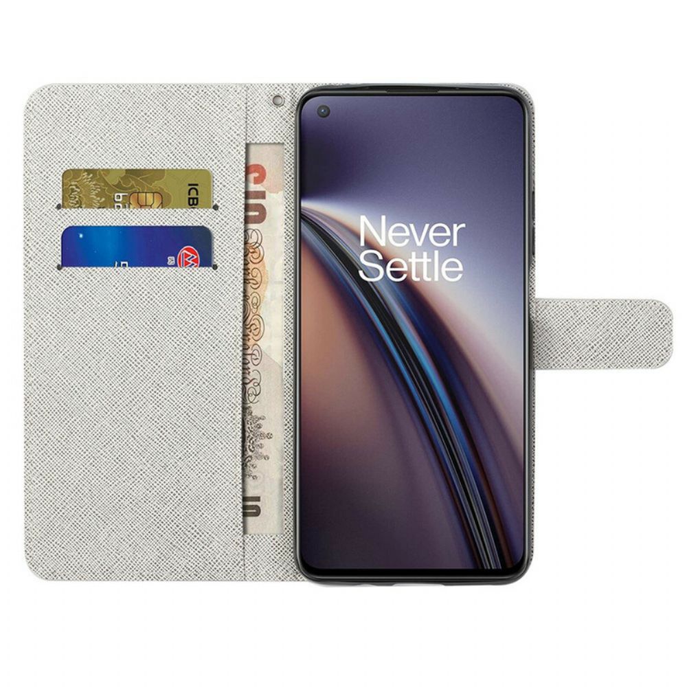 Flip Case Für OnePlus Nord CE 5G Mit Kordel Tanga Leopard