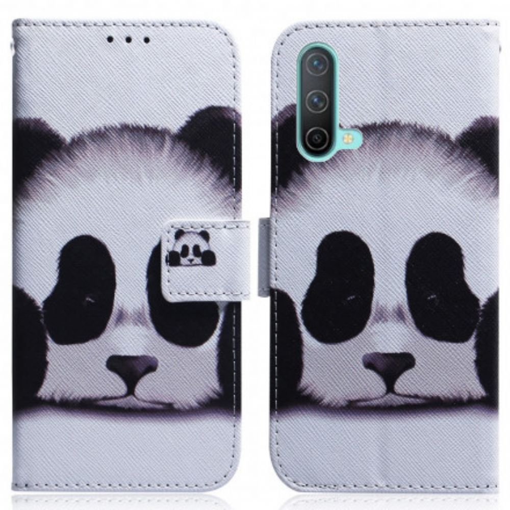 Flip Case Für OnePlus Nord CE 5G Pandagesicht