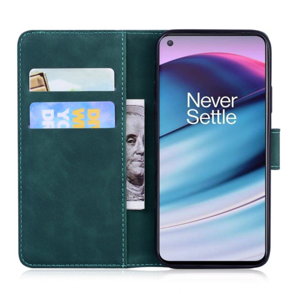 Flip Case Für OnePlus Nord CE 5G Schmetterlingshaut-touch