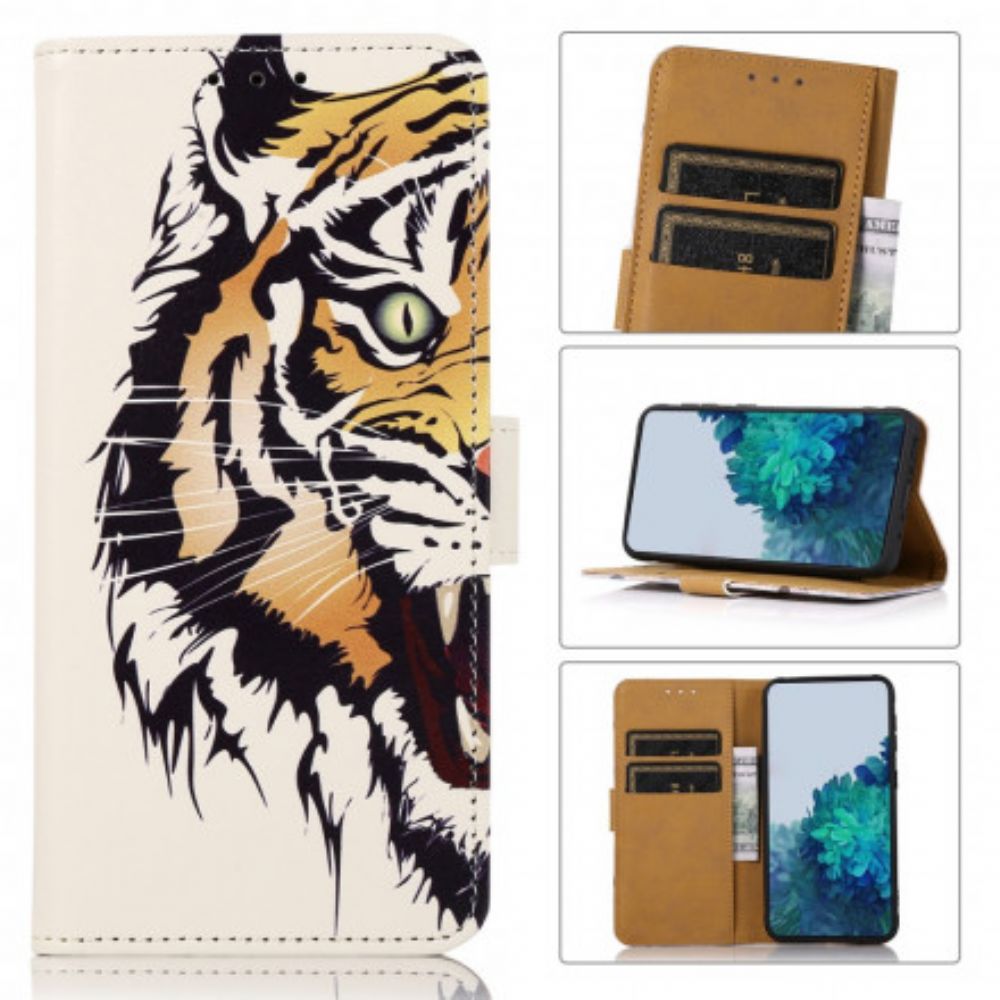 Flip Case Für OnePlus Nord CE 5G Wilder Tiger