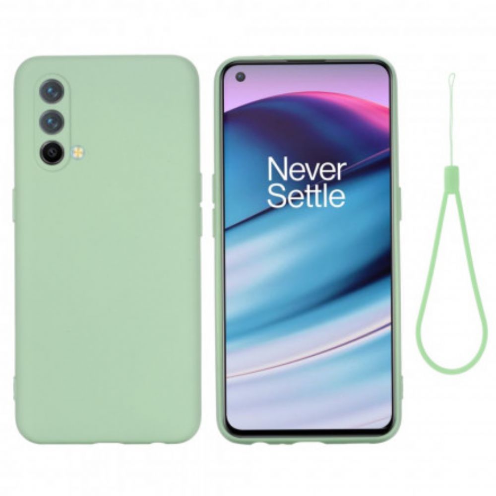 Hülle Für OnePlus Nord CE 5G Flüssigsilikon Mit Lanyard