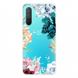 Hülle Für OnePlus Nord CE 5G Nahtlose Aquarellblumen