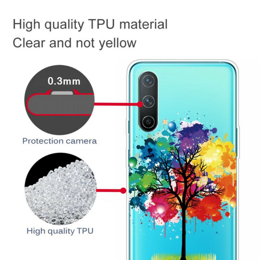 Hülle Für OnePlus Nord CE 5G Transparenter Aquarellbaum