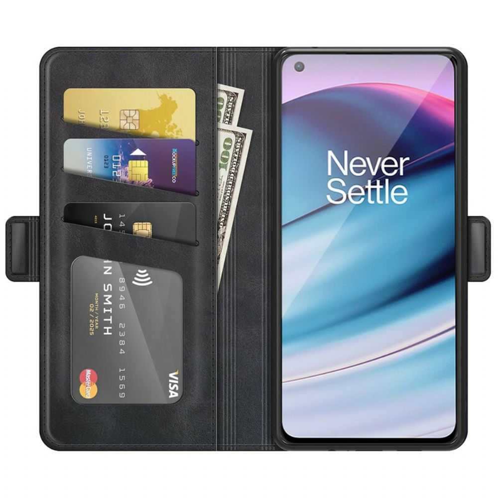 Lederhüllen Für OnePlus Nord CE 5G Flip Case Klassische Doppelklappe