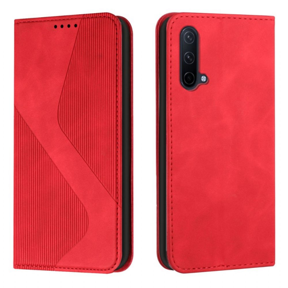 Schutzhülle Für OnePlus Nord CE 5G Flip Case Lederoptik Im S-design