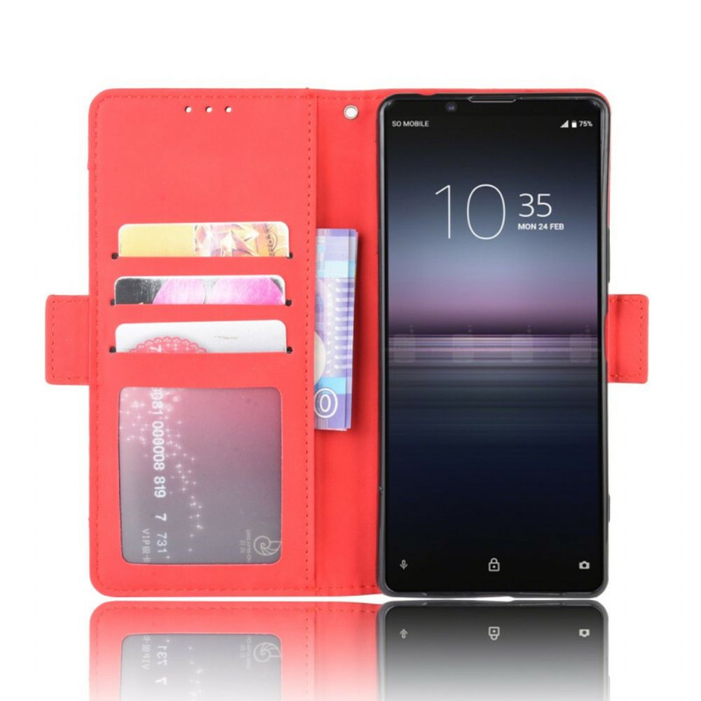 Flip Case Für Sony Xperia 5 II Erstklassige Multi-karte