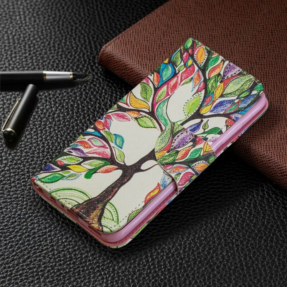 Flip Case Für Huawei P Smart Plus 2024 Farbiger Baum