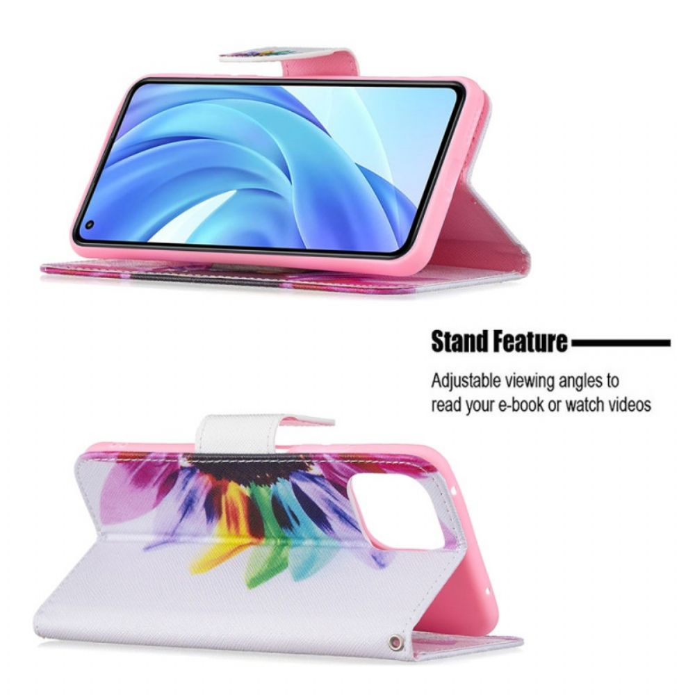 Flip Case Für Xiaomi Mi 11 Lite 5G NE / Mi 11 Lite 4G / 5G Aquarell Blume