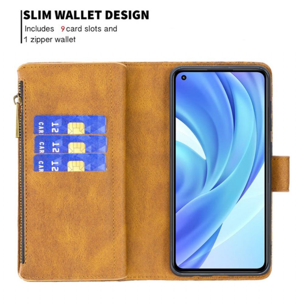 Flip Case Für Xiaomi Mi 11 Lite 5G NE / Mi 11 Lite 4G / 5G Barocke Schmetterlingstasche Mit Reißverschluss