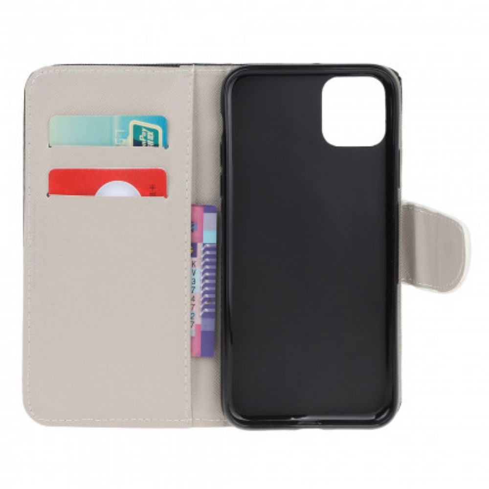 Flip Case Für Xiaomi Mi 11 Lite 5G NE / Mi 11 Lite 4G / 5G Blauer Und Gelber Schmetterling