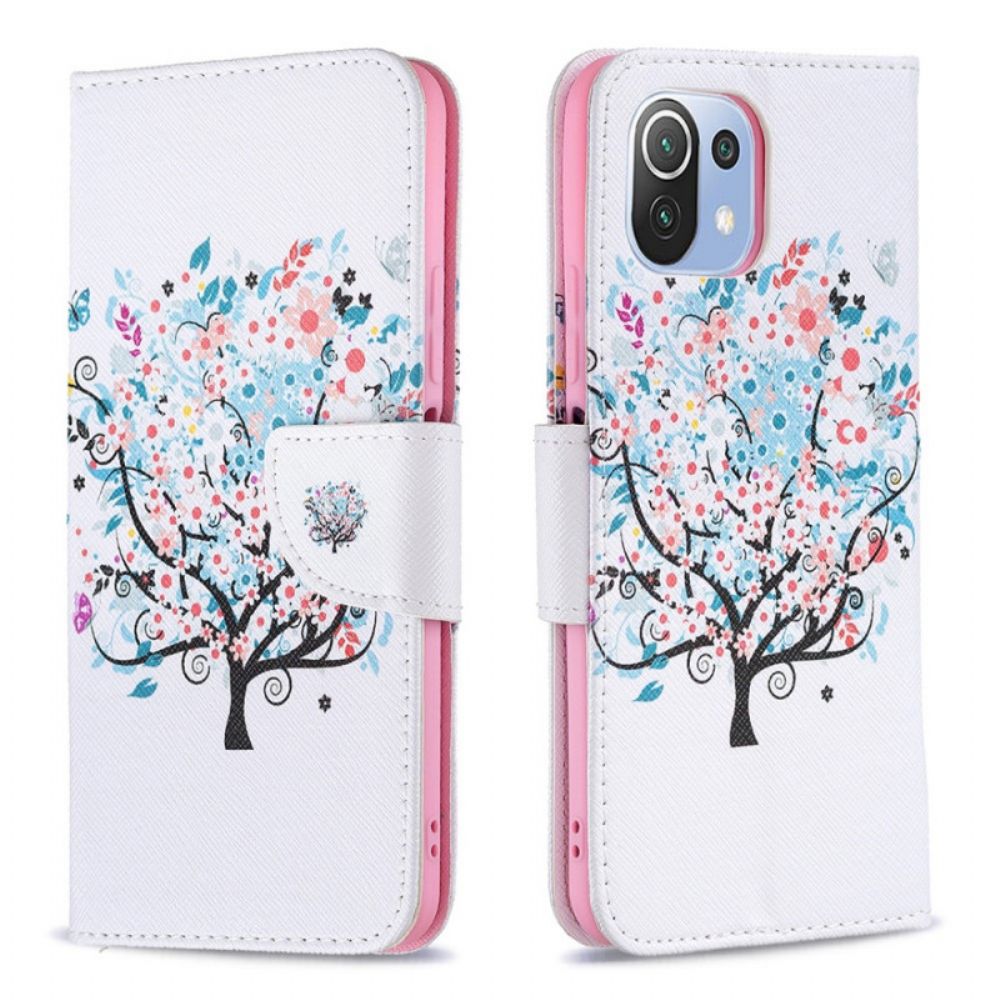 Flip Case Für Xiaomi Mi 11 Lite 5G NE / Mi 11 Lite 4G / 5G Blumiger Baum