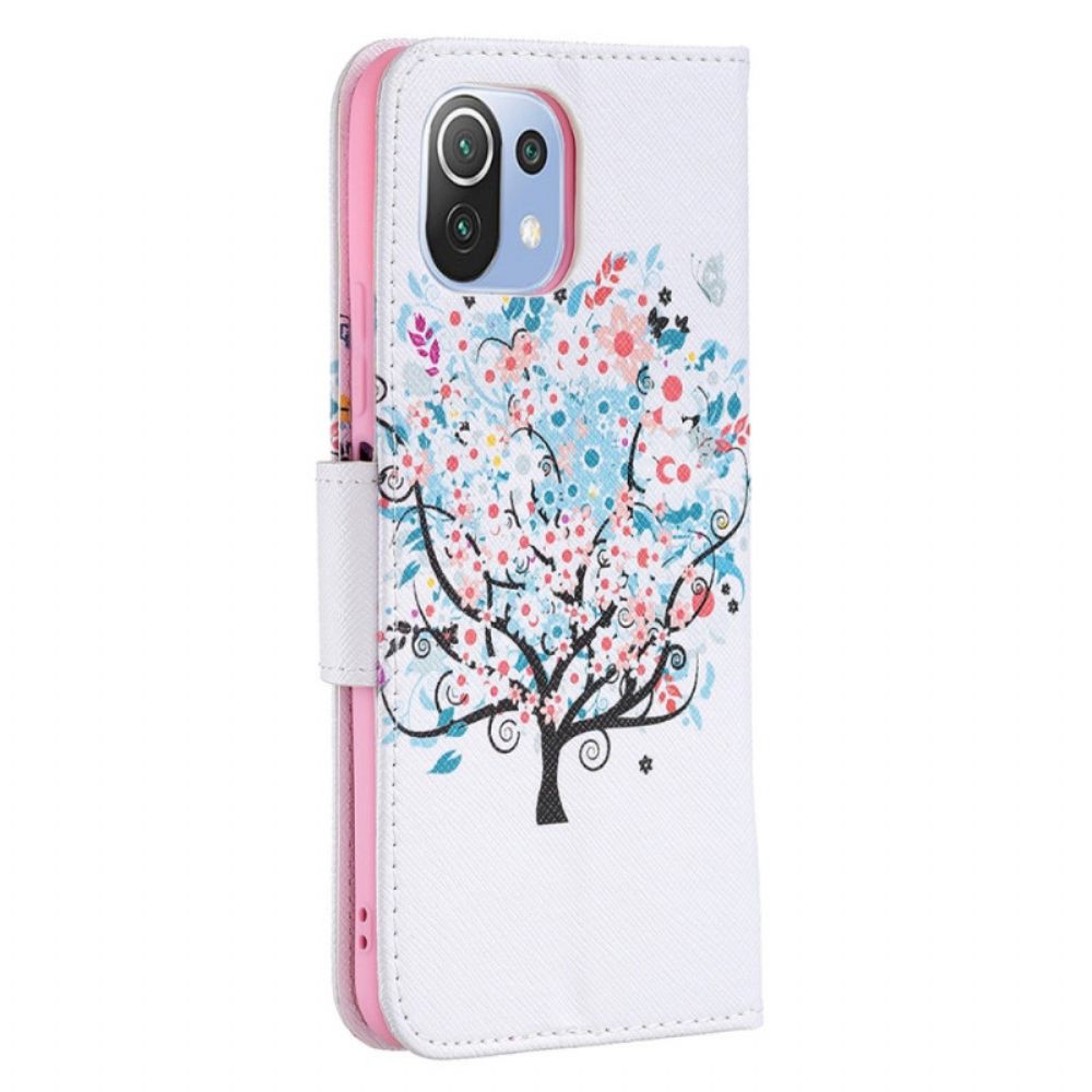 Flip Case Für Xiaomi Mi 11 Lite 5G NE / Mi 11 Lite 4G / 5G Blumiger Baum