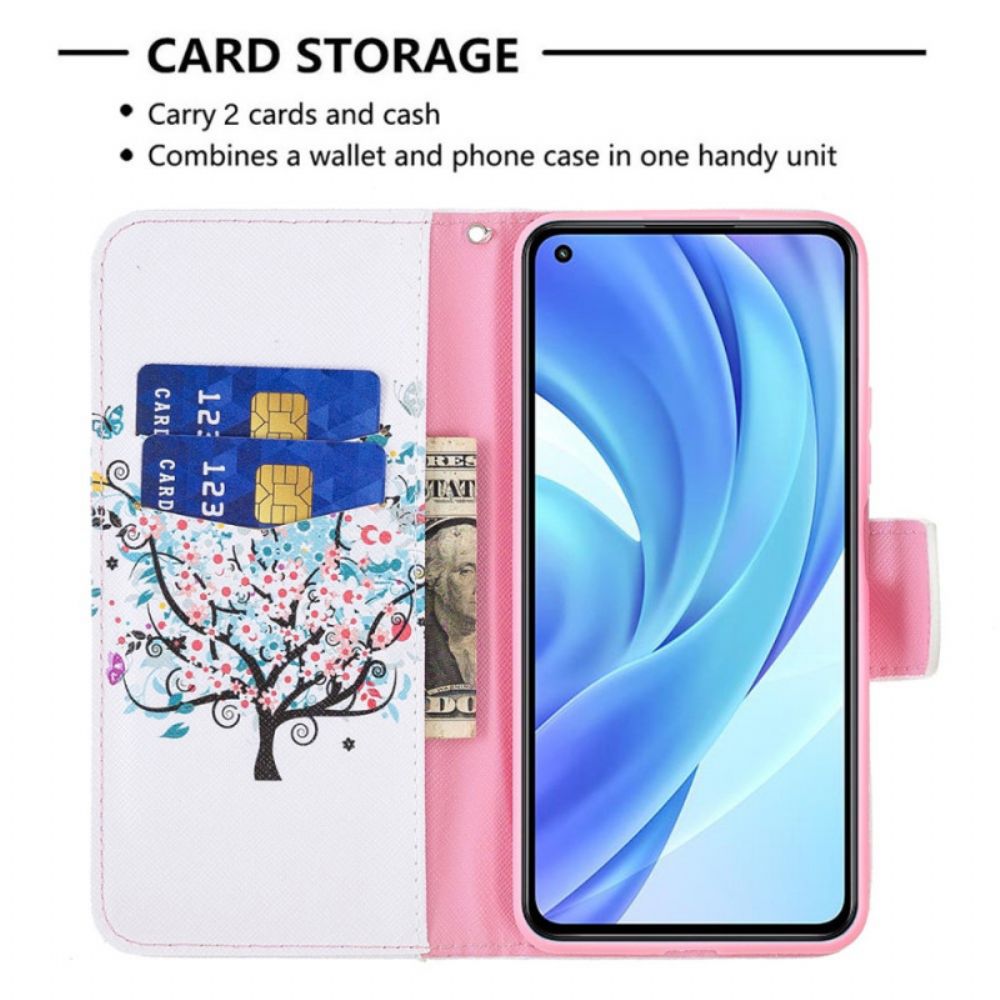 Flip Case Für Xiaomi Mi 11 Lite 5G NE / Mi 11 Lite 4G / 5G Blumiger Baum