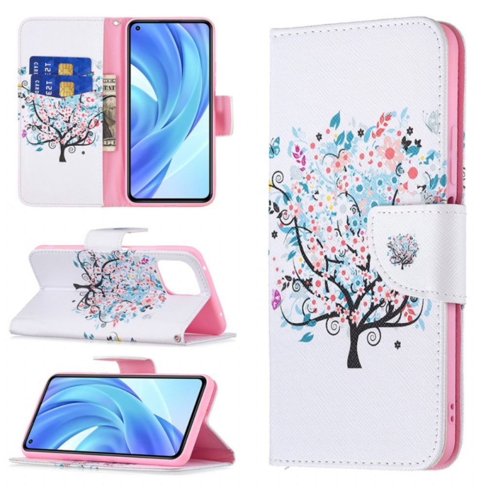 Flip Case Für Xiaomi Mi 11 Lite 5G NE / Mi 11 Lite 4G / 5G Blumiger Baum