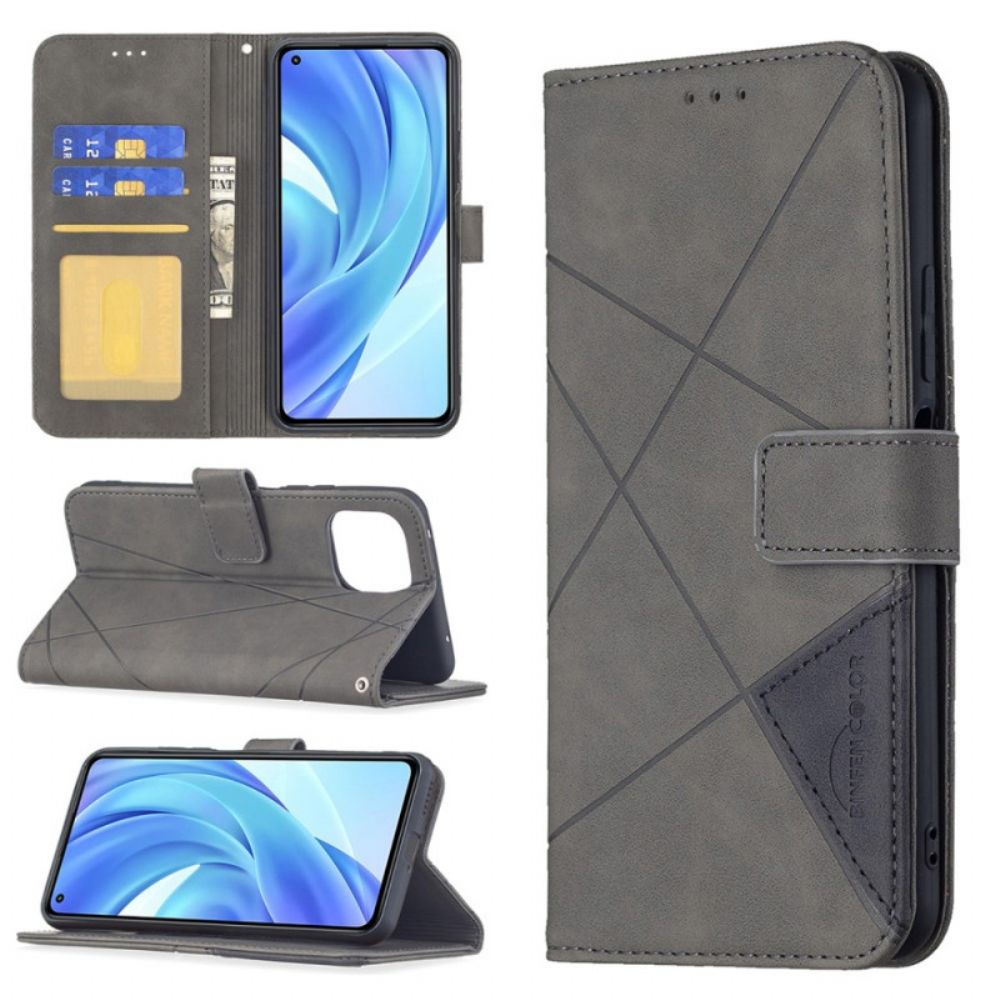 Flip Case Für Xiaomi Mi 11 Lite 5G NE / Mi 11 Lite 4G / 5G Dreieck Binfen Farbe