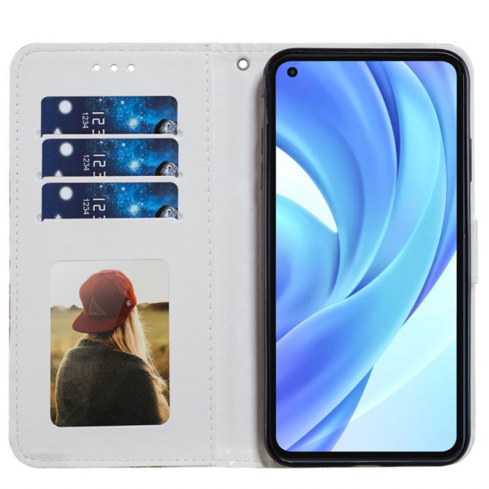 Flip Case Für Xiaomi Mi 11 Lite 5G NE / Mi 11 Lite 4G / 5G Fliegende Schmetterlinge