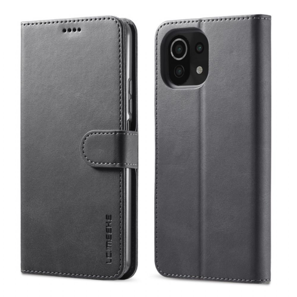 Flip Case Für Xiaomi Mi 11 Lite 5G NE / Mi 11 Lite 4G / 5G Lc.imeeke Ledereffekt