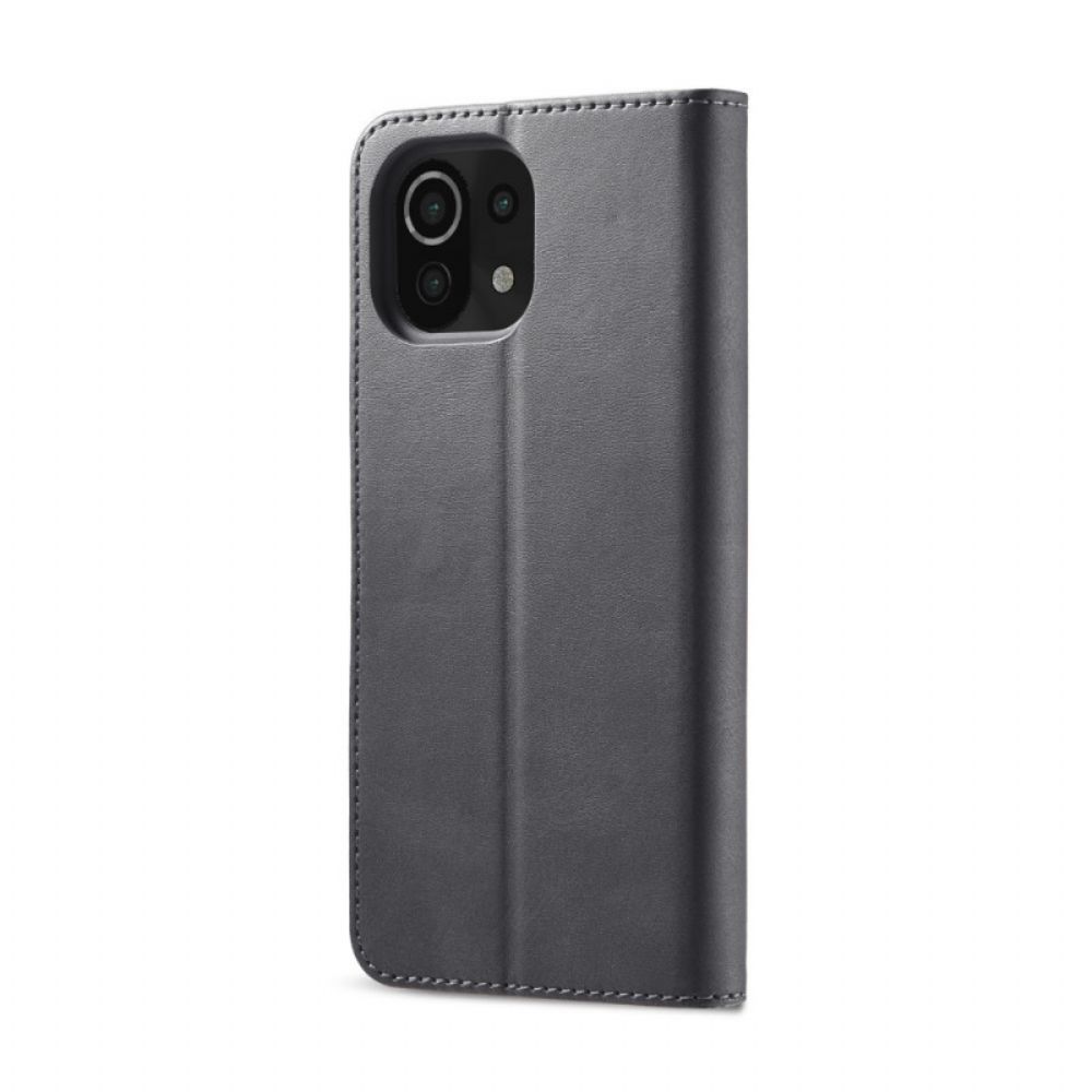 Flip Case Für Xiaomi Mi 11 Lite 5G NE / Mi 11 Lite 4G / 5G Lc.imeeke Ledereffekt