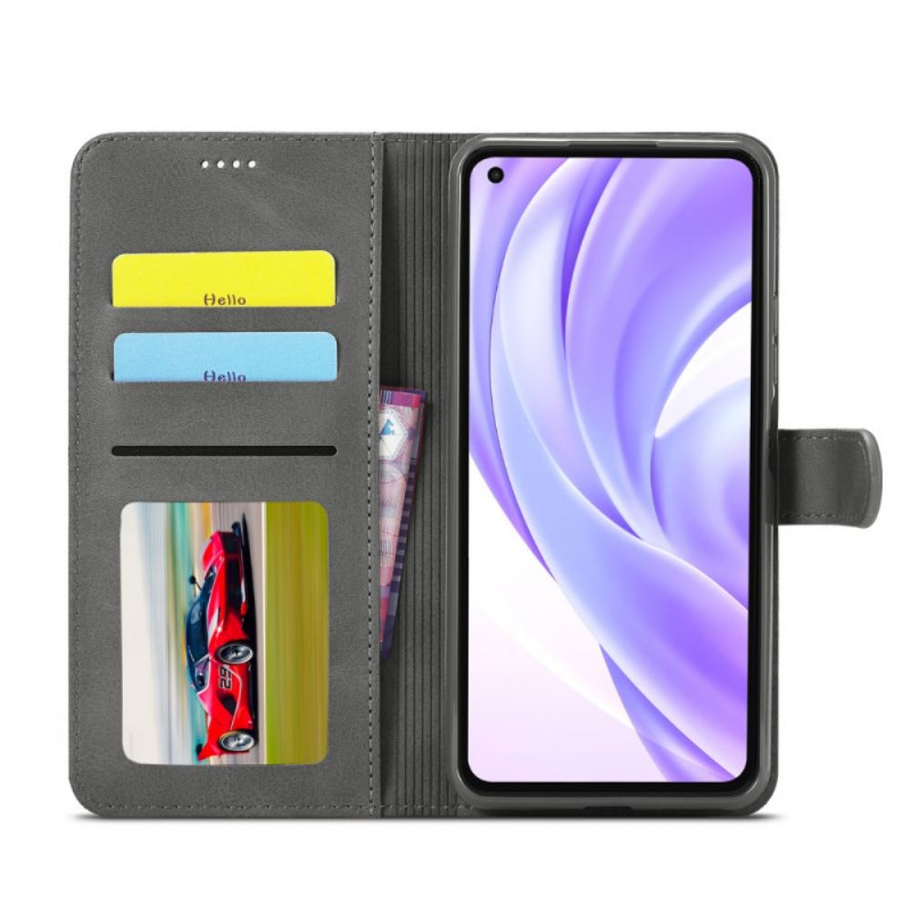 Flip Case Für Xiaomi Mi 11 Lite 5G NE / Mi 11 Lite 4G / 5G Lc.imeeke Ledereffekt