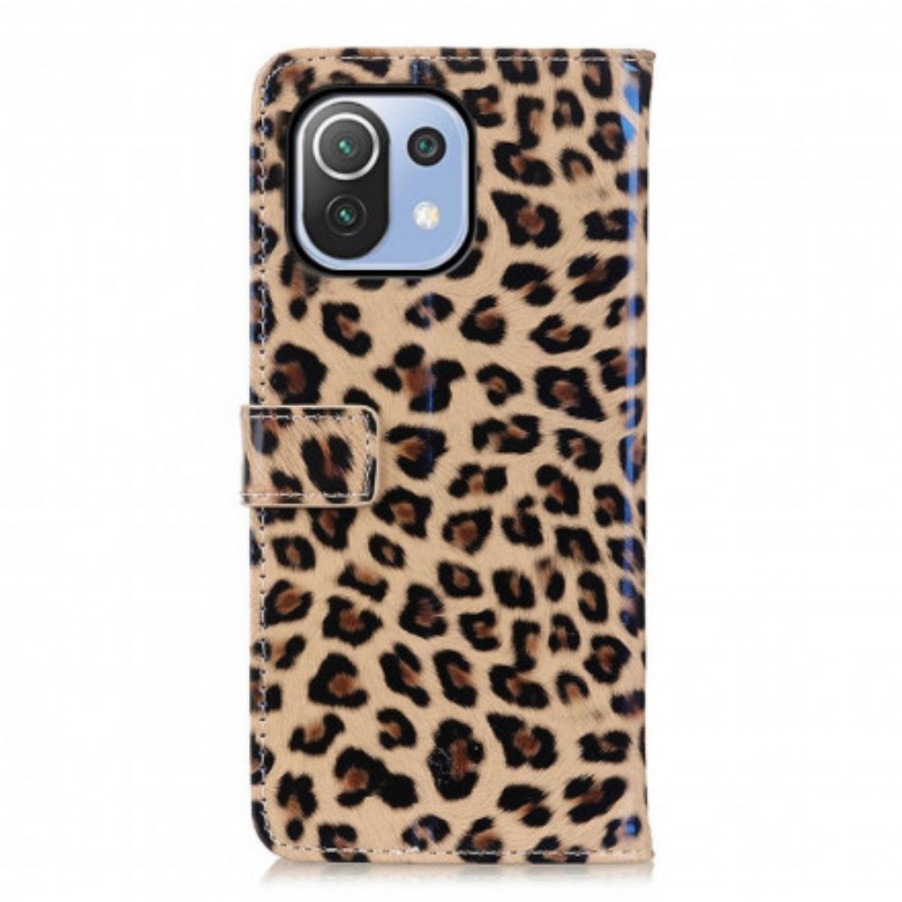 Flip Case Für Xiaomi Mi 11 Lite 5G NE / Mi 11 Lite 4G / 5G Leopard